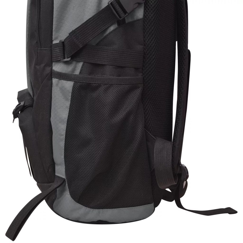 vidaXL Wanderrucksack 40 L Schwarz und Grau