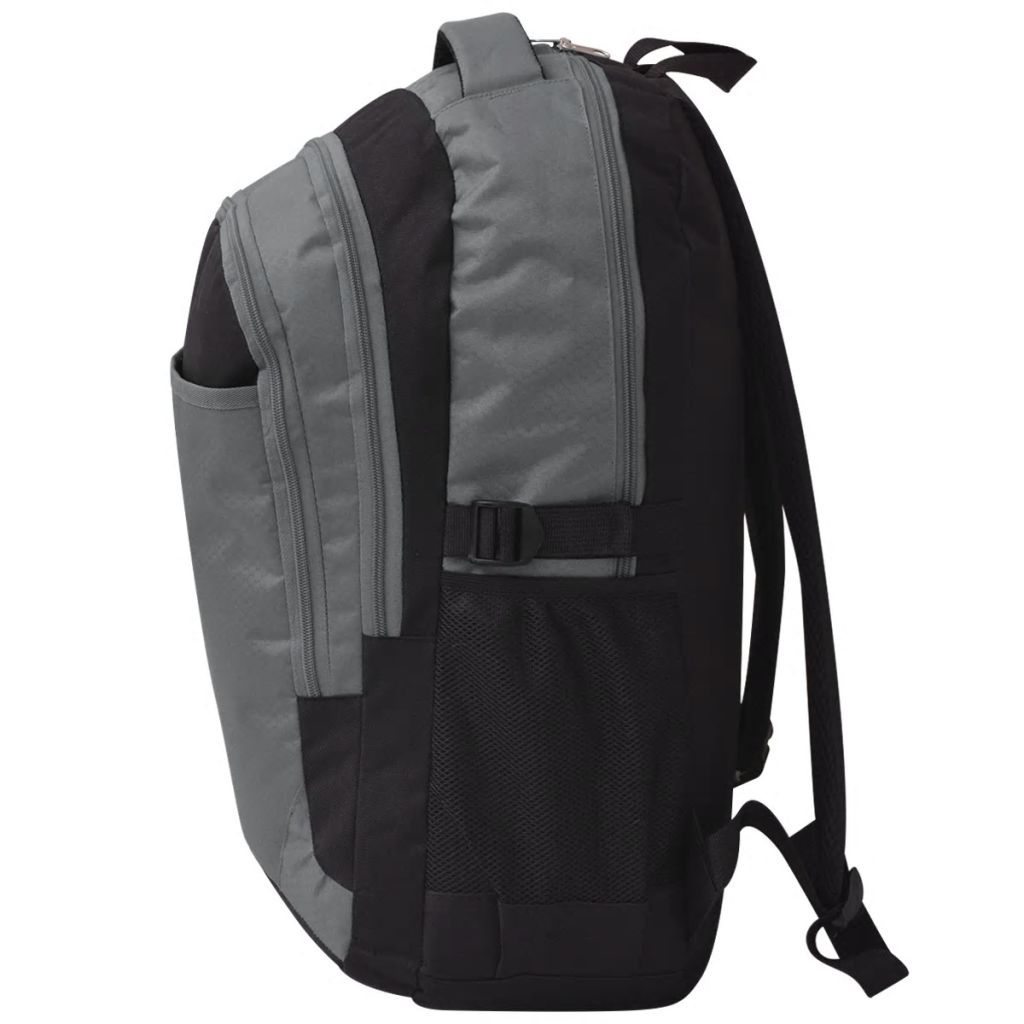 vidaXL Schulrucksack 40 L Schwarz und Grau