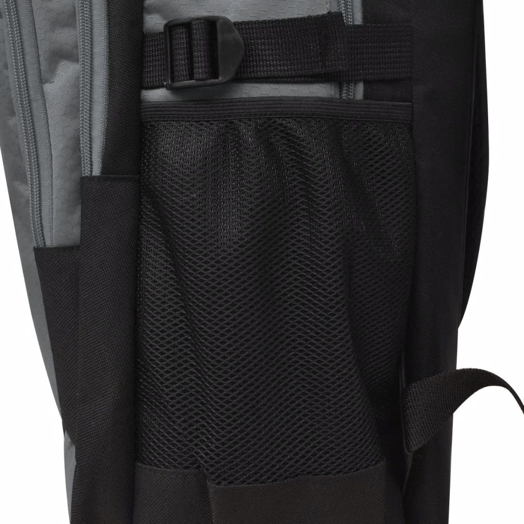 vidaXL Schulrucksack 40 L Schwarz und Grau