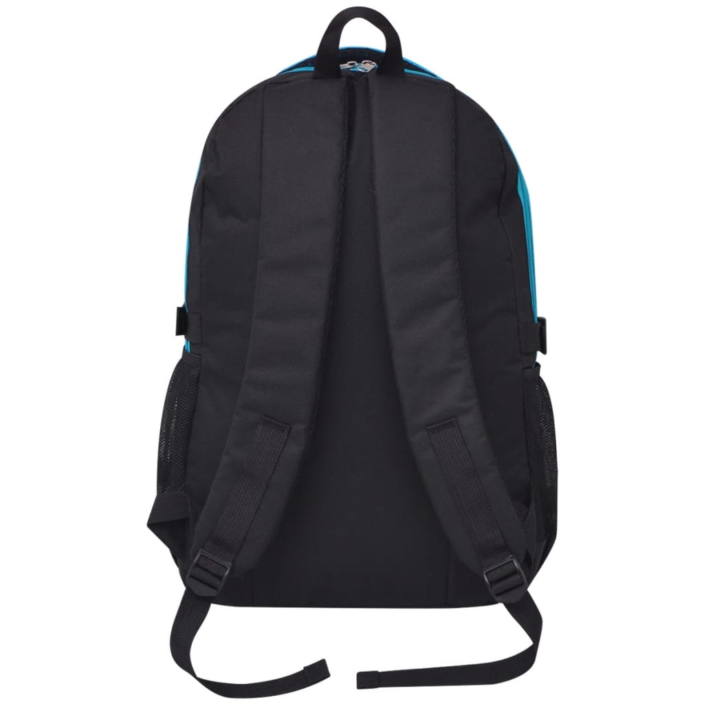 vidaXL Schulrucksack 40 L Schwarz und Blau