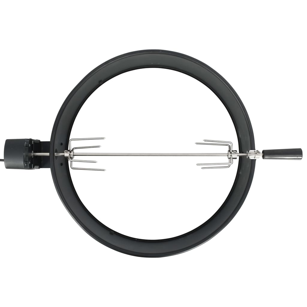 vidaXL BBQ Rotisserie Ring Set 57 cm Schwarz