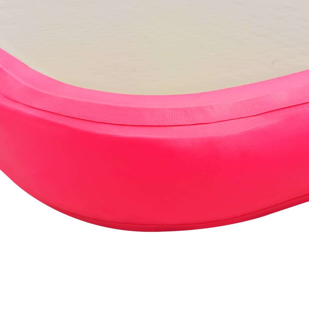 vidaXL Aufblasbare Gymnastikmatte mit Pumpe 300×100×10 cm PVC Rosa