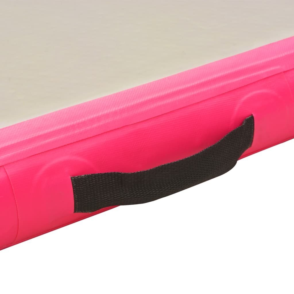 vidaXL Aufblasbare Gymnastikmatte mit Pumpe 300×100×10 cm PVC Rosa