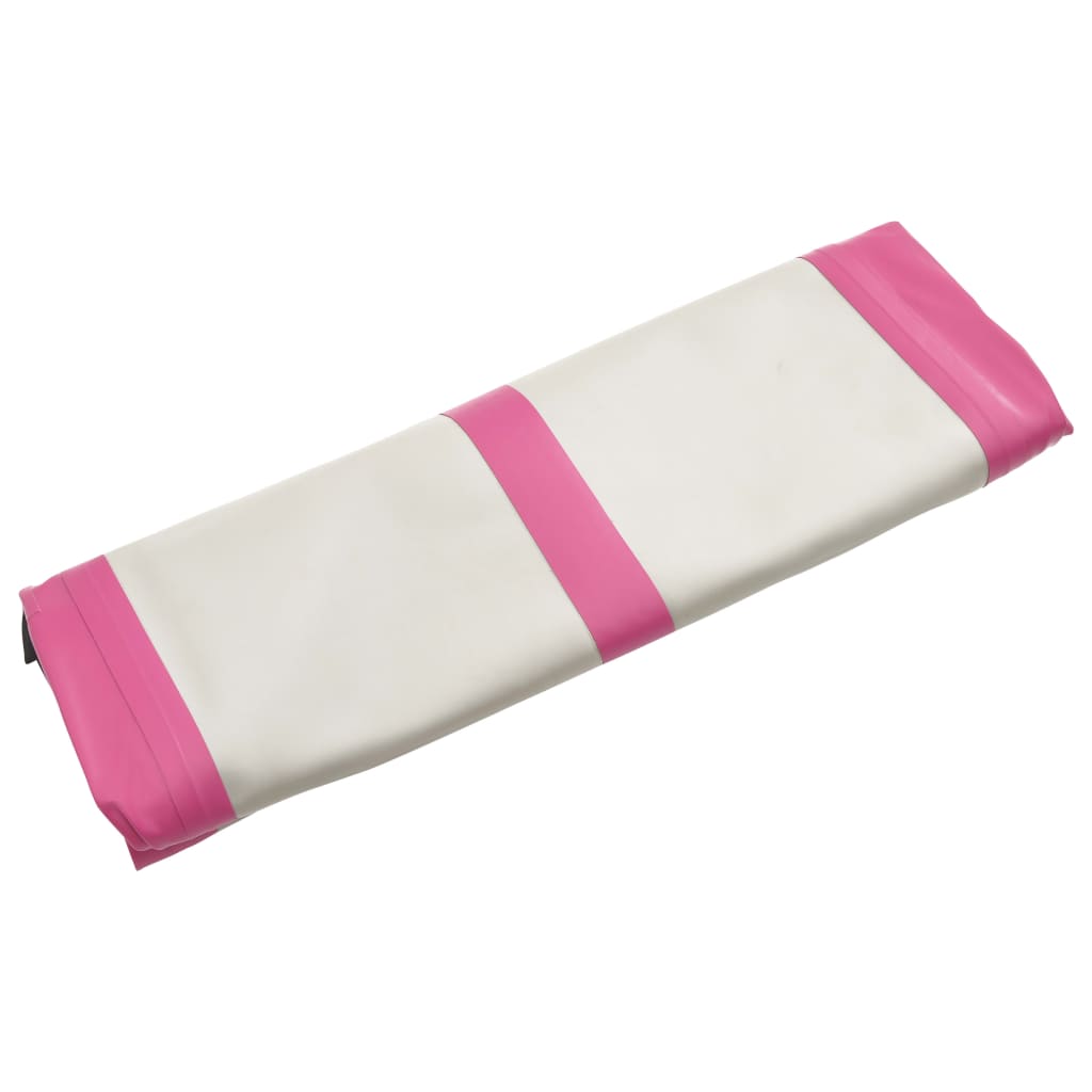 vidaXL Aufblasbare Gymnastikmatte mit Pumpe 300x100x15 cm PVC Rosa