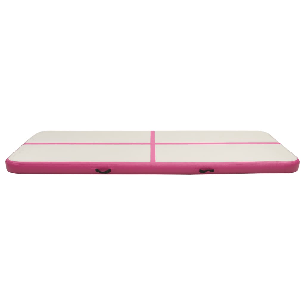 vidaXL Aufblasbare Gymnastikmatte mit Pumpe 300x100x15 cm PVC Rosa