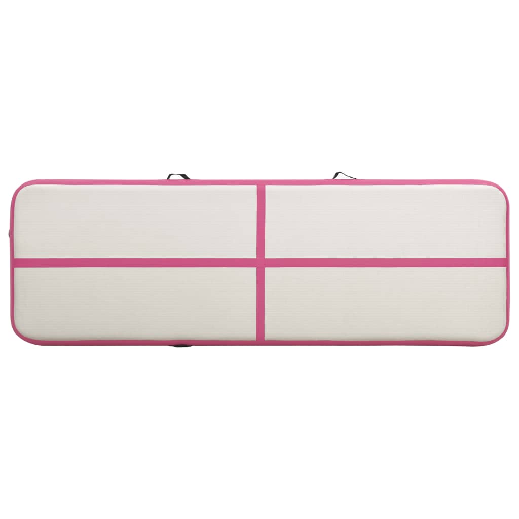 vidaXL Aufblasbare Gymnastikmatte mit Pumpe 300x100x15 cm PVC Rosa