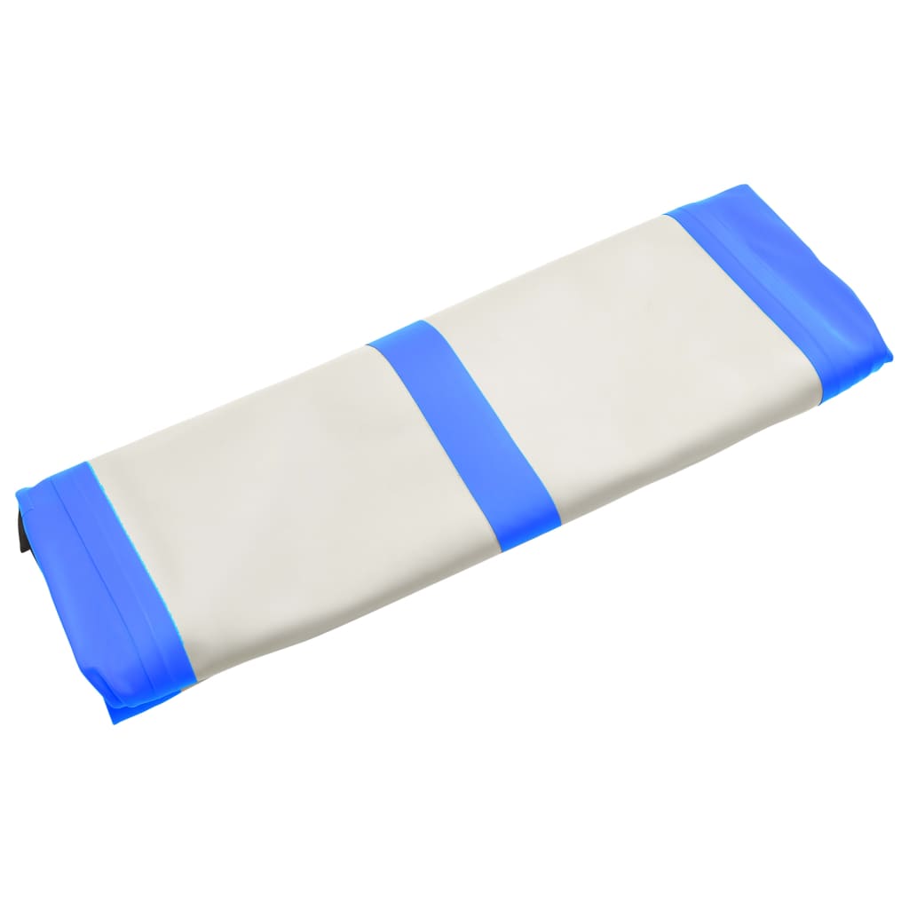 vidaXL Aufblasbare Gymnastikmatte mit Pumpe 500x100x15 cm PVC Blau