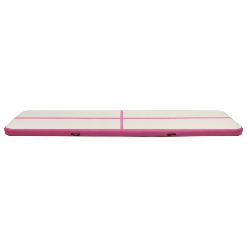 vidaXL Aufblasbare Gymnastikmatte mit Pumpe 600x100x15 cm PVC Rosa