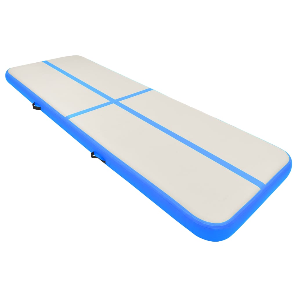 vidaXL Aufblasbare Gymnastikmatte mit Pumpe 300x100x20 cm PVC Blau