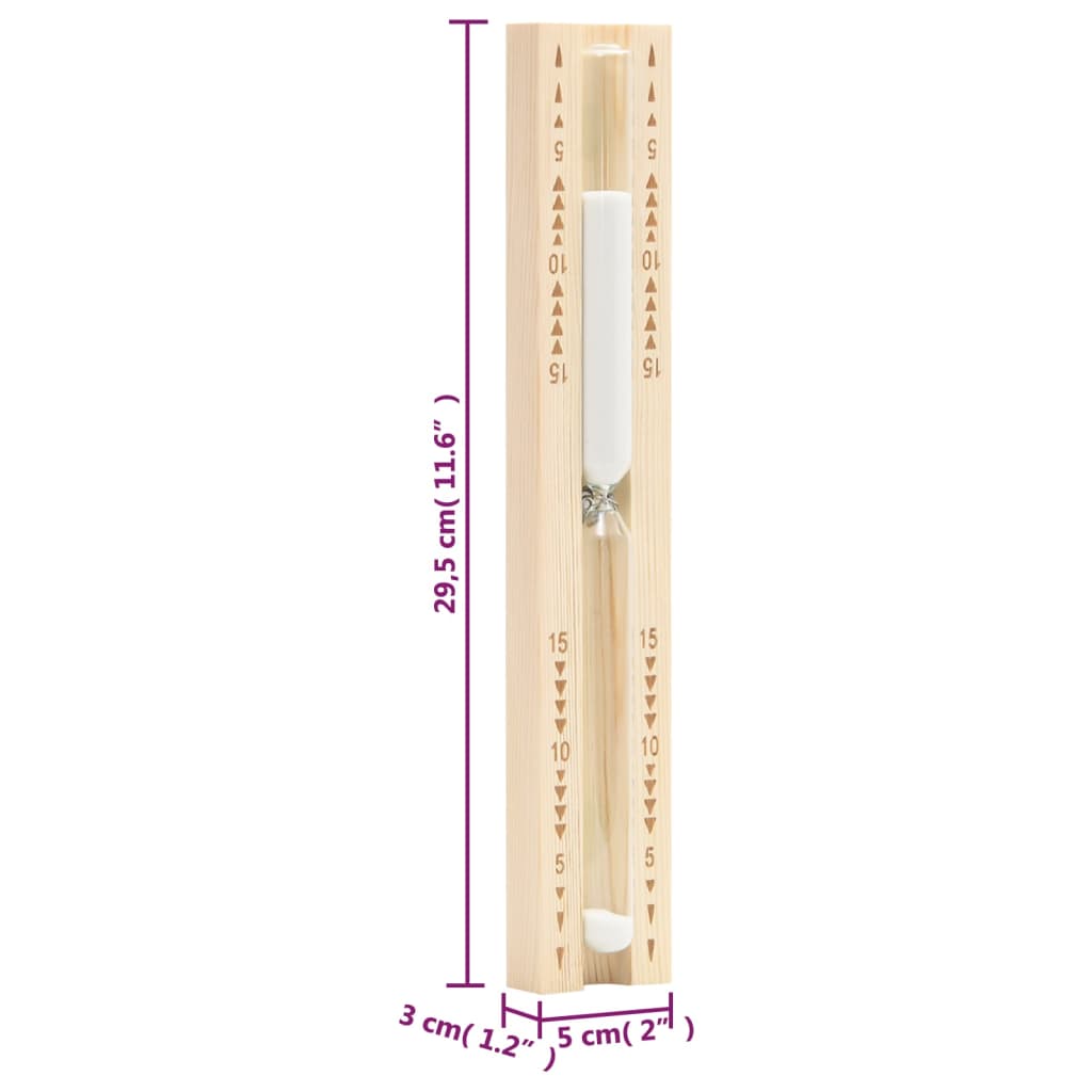 vidaXL 2-in-1 Sauna-Hygrothermograph und Sanduhr Set Massivholz Kiefer