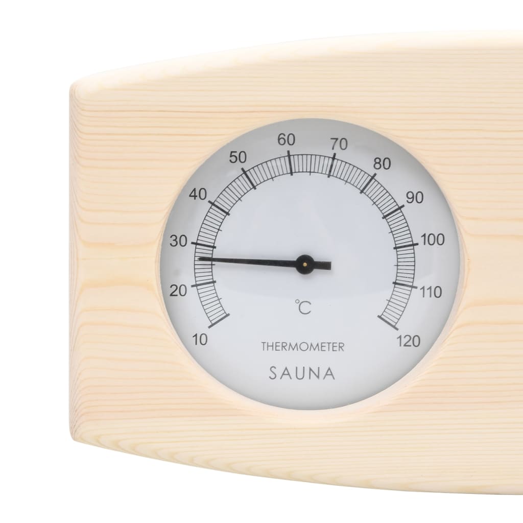 vidaXL 2-in-1 Sauna-Hygrothermograph und Sanduhr Set Massivholz Kiefer