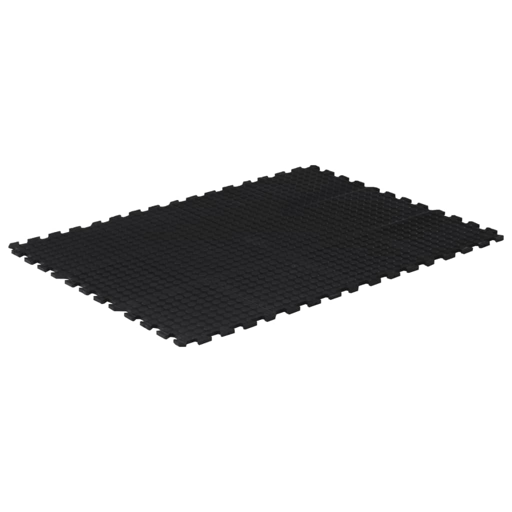 vidaXL Gummi-Bodenfliese Schwarz 12 mm 90x120 cm