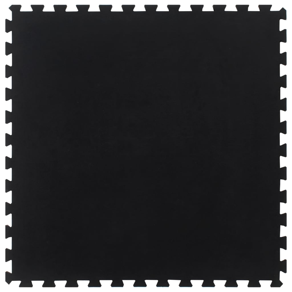 vidaXL Gummi-Bodenfliese Schwarz 12 mm 100x100 cm