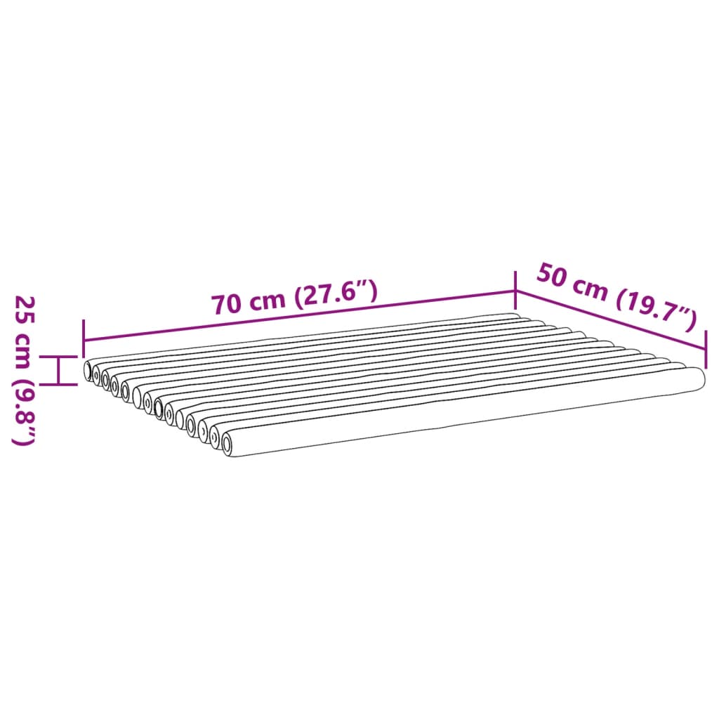 vidaXL Badematten 2 Stk. 70x50 cm Bambus