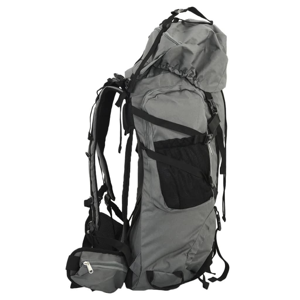 vidaXL Wanderrucksack Grau 60 L Oxford-Gewebe