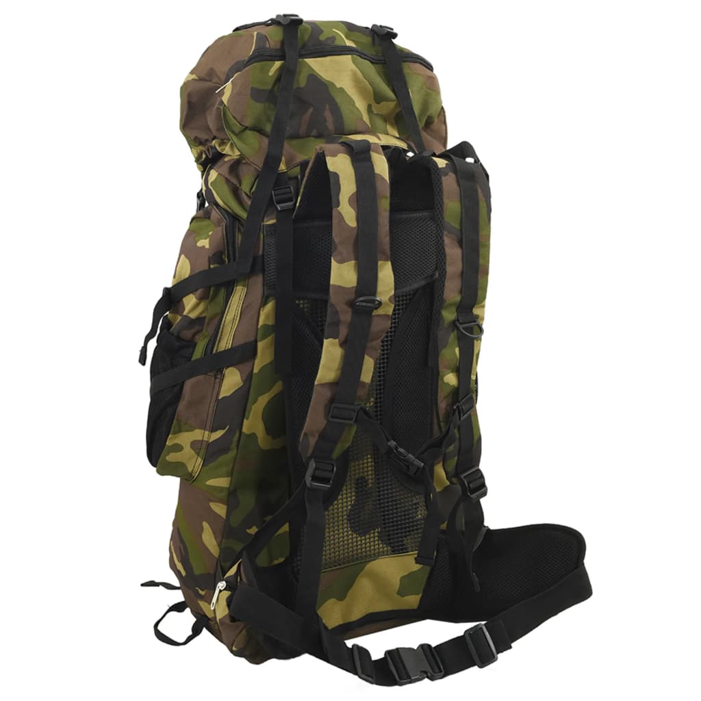 vidaXL Wanderrucksack Grün Tarnfarben 60 L Oxford-Gewebe