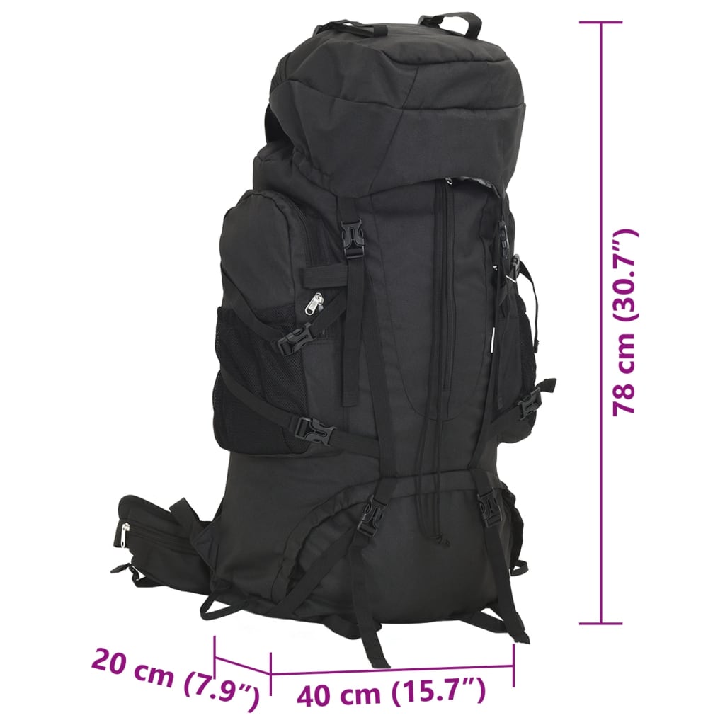 vidaXL Wanderrucksack Schwarz 80 L Oxford-Gewebe