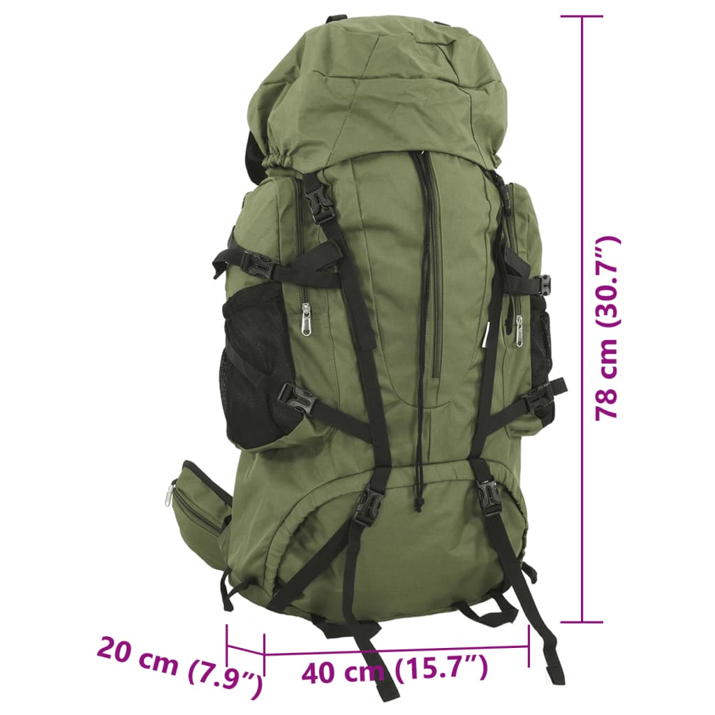 vidaXL Wanderrucksack Armeegrün 80 L Oxford-Gewebe