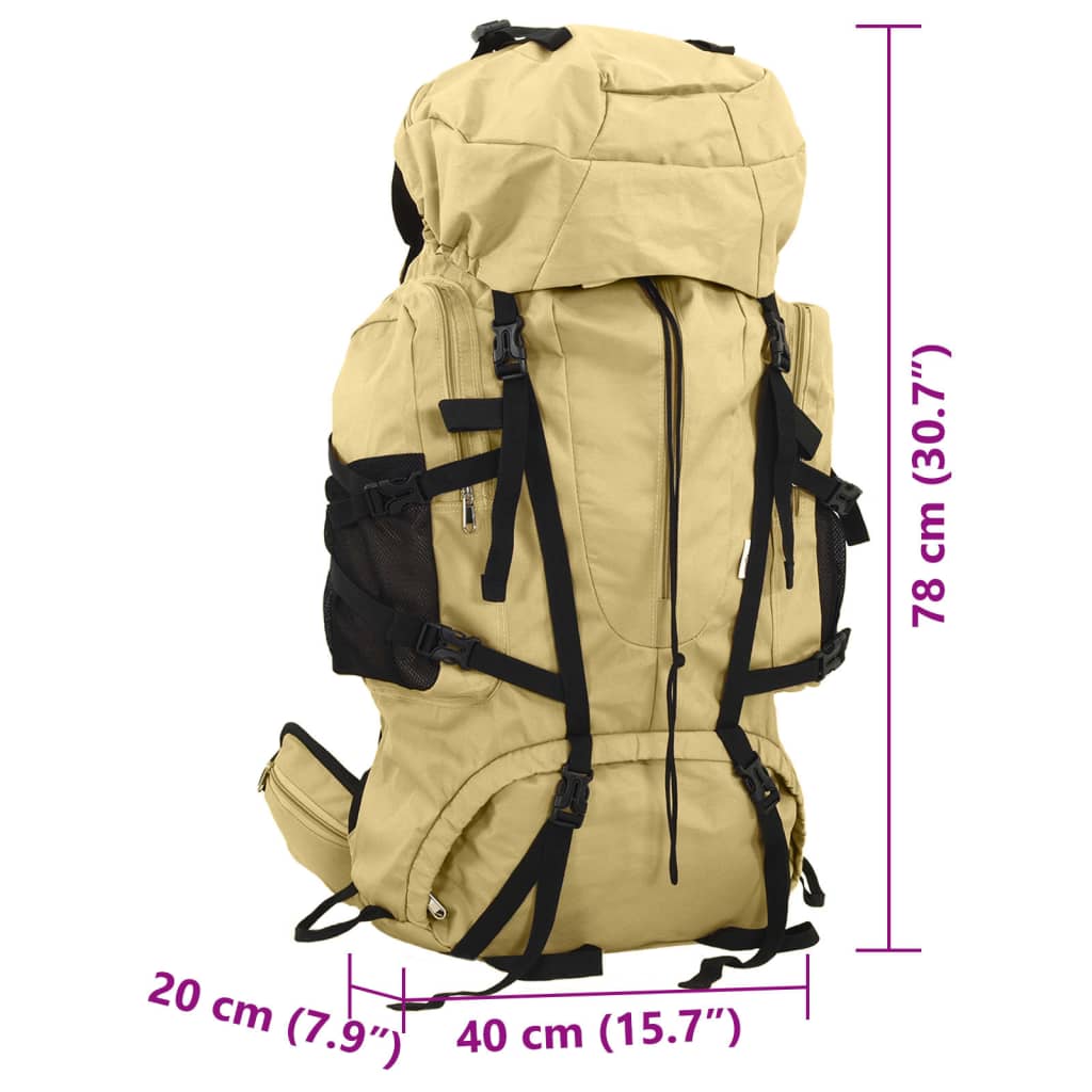 vidaXL Wanderrucksack Khaki 80 L Oxford-Gewebe