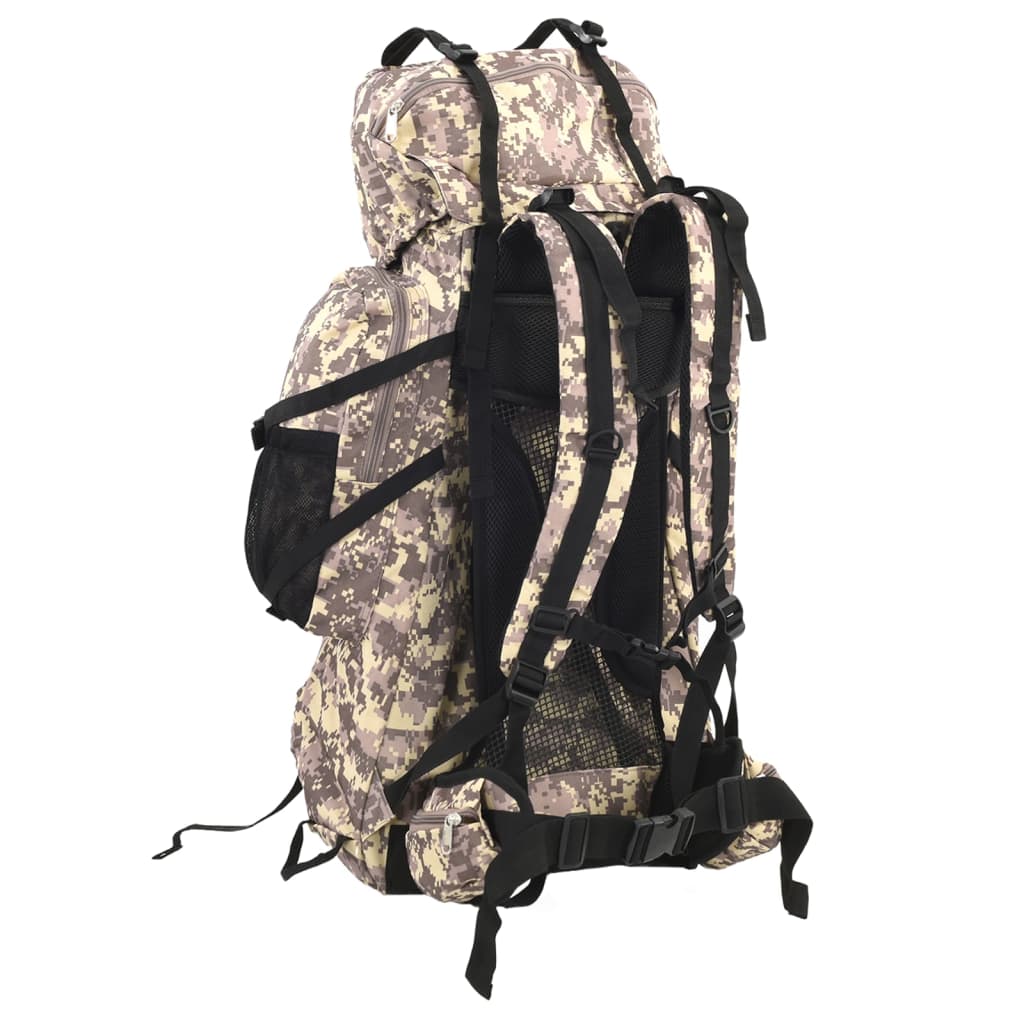 vidaXL Wanderrucksack Kamelbraun Tarnfarben 100 L Oxford-Gewebe