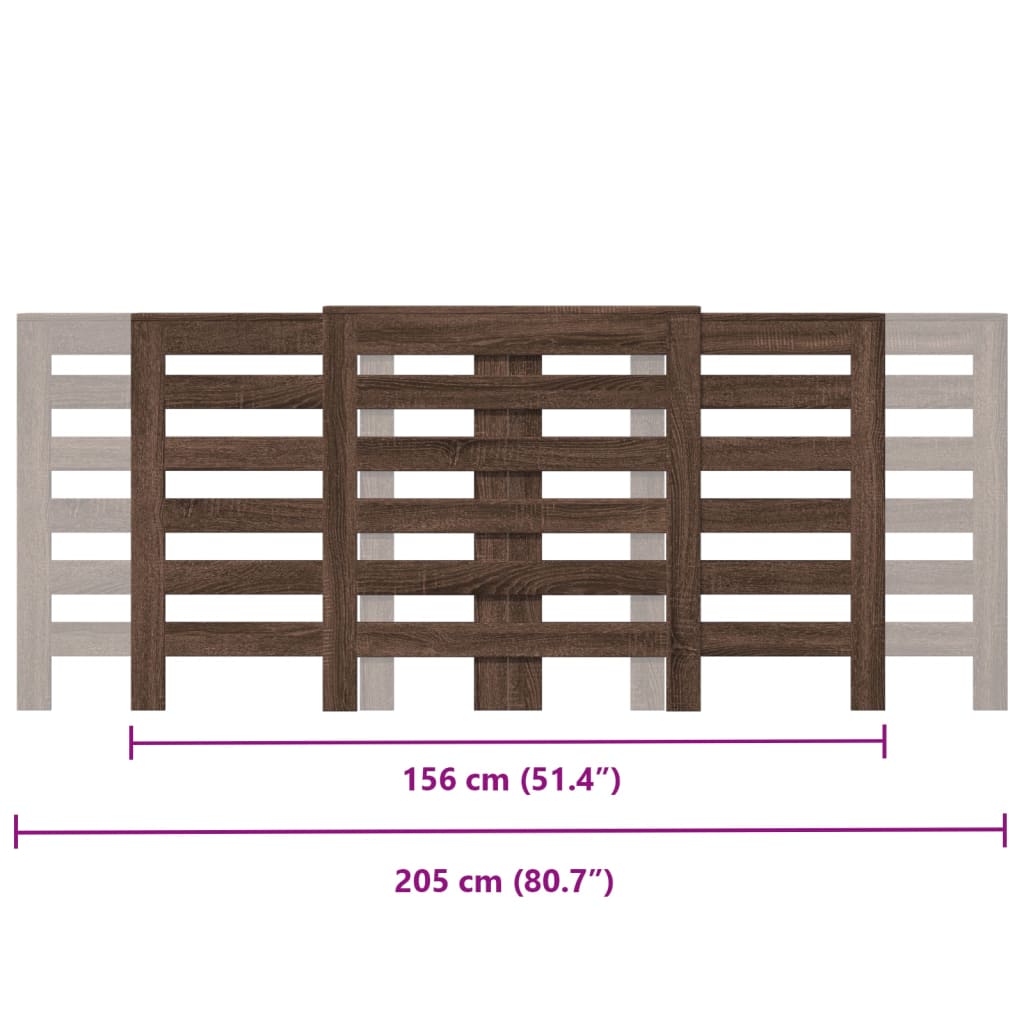 vidaXL Heizkörperverkleidung Eichen-Optik 205x21,5x83,5 cm