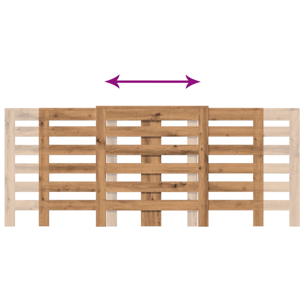 vidaXL Heizkörperverkleidung Artisan-Eiche 205x21,5x83,5 cm