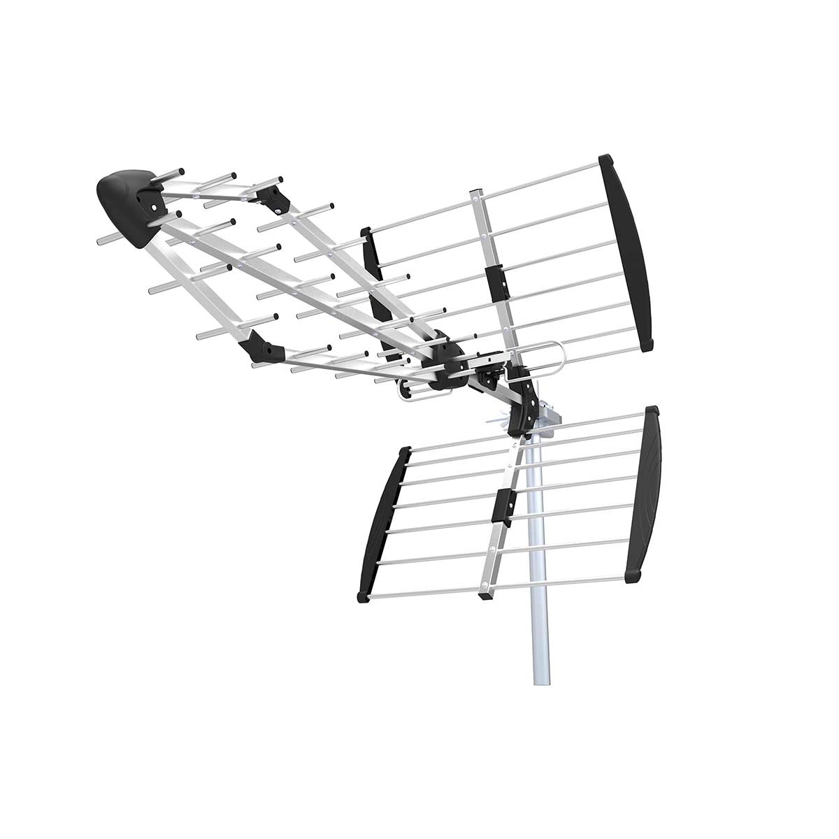 Außenantenne | UHF | Empfangsbereich: ≥50 km | LTE700 | Verstärkung dBi (bei Antennenkabel): 13.5 dB | 75 Ohm | Antennenlänge: 1085 mm | ABS / Aluminium