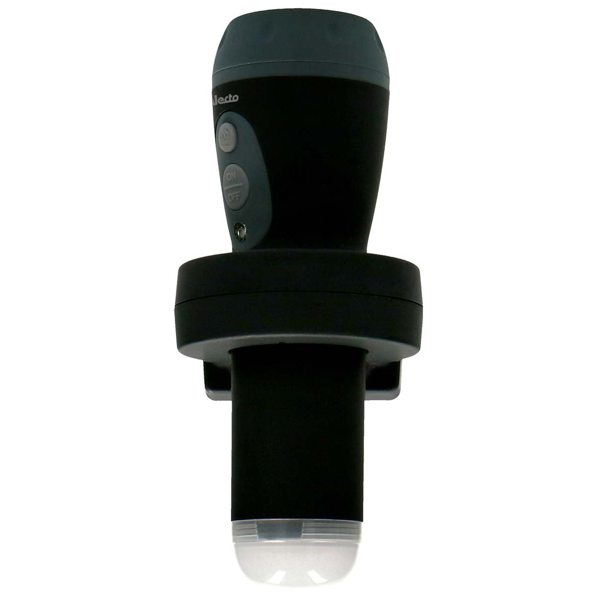 Wiederaufladbare LED-Taschenlampe Schwarz