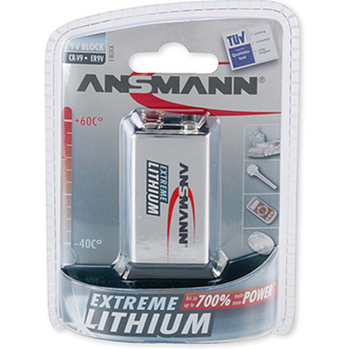 9V Extreme Lithium-Batterie