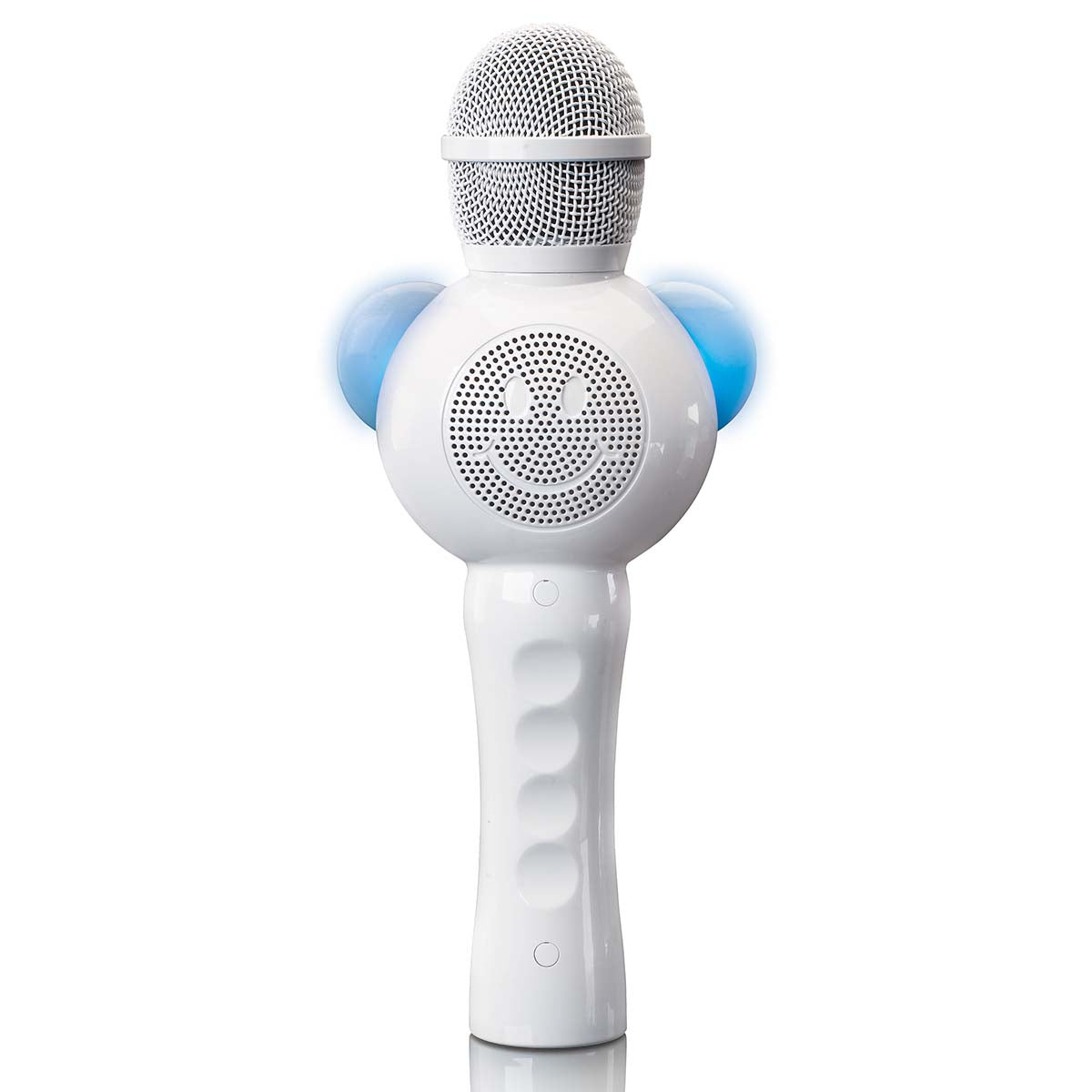 Karaoke-Mikrofon mit Bluetooth® SD-Steckplatz Lichter Aux Out Weiß