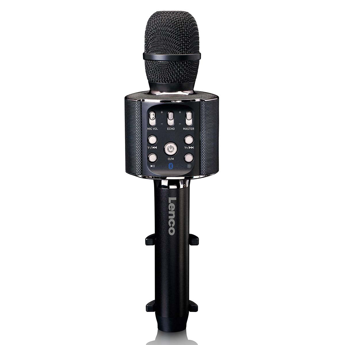 Bluetooth® Karaoke-Mikrofon mit Lautsprecher und Beleuchtung Schwarz
