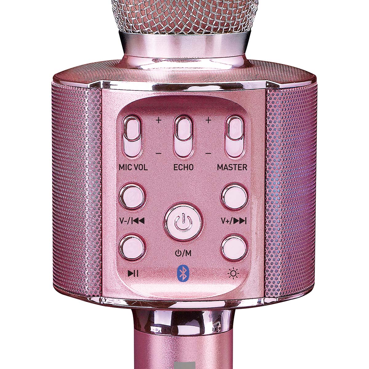 Bluetooth® Karaoke-Mikrofon mit Lautsprecher und Beleuchtung Pink