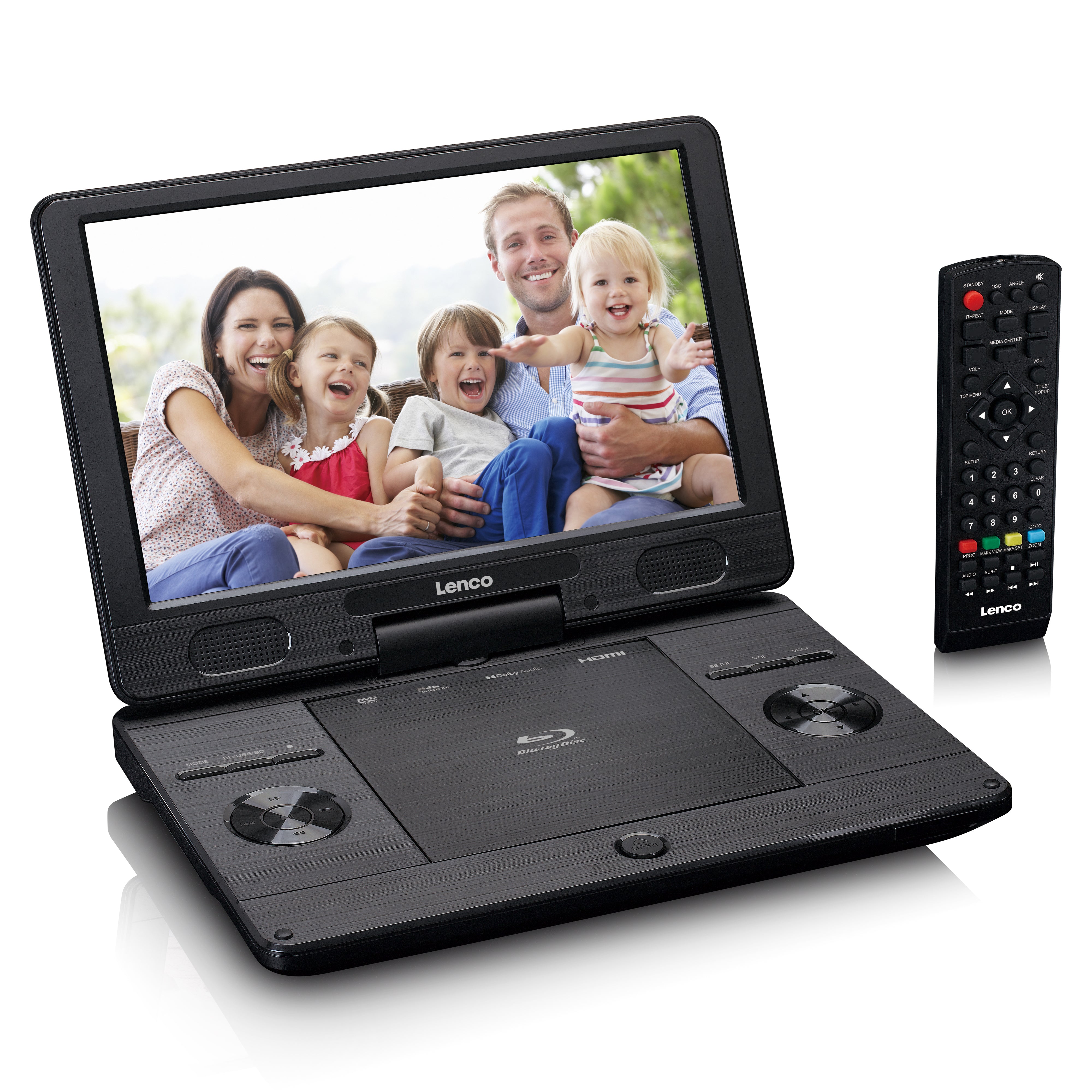 Tragbarer 11,5" Bluray-DVD-Player Schwarz