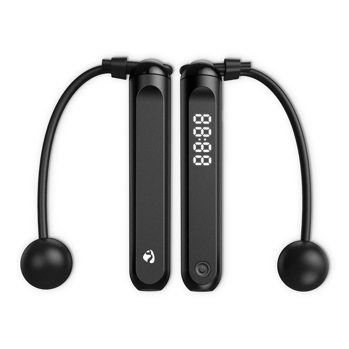 SmartLife Outdoor-Sport | Sprungseil | Bluetooth® | Dual Hall sensor | LED-Anzeige | PVC | 3.00 m | Akku-Bälle / Beutel mit Kordelzug | Schwarz