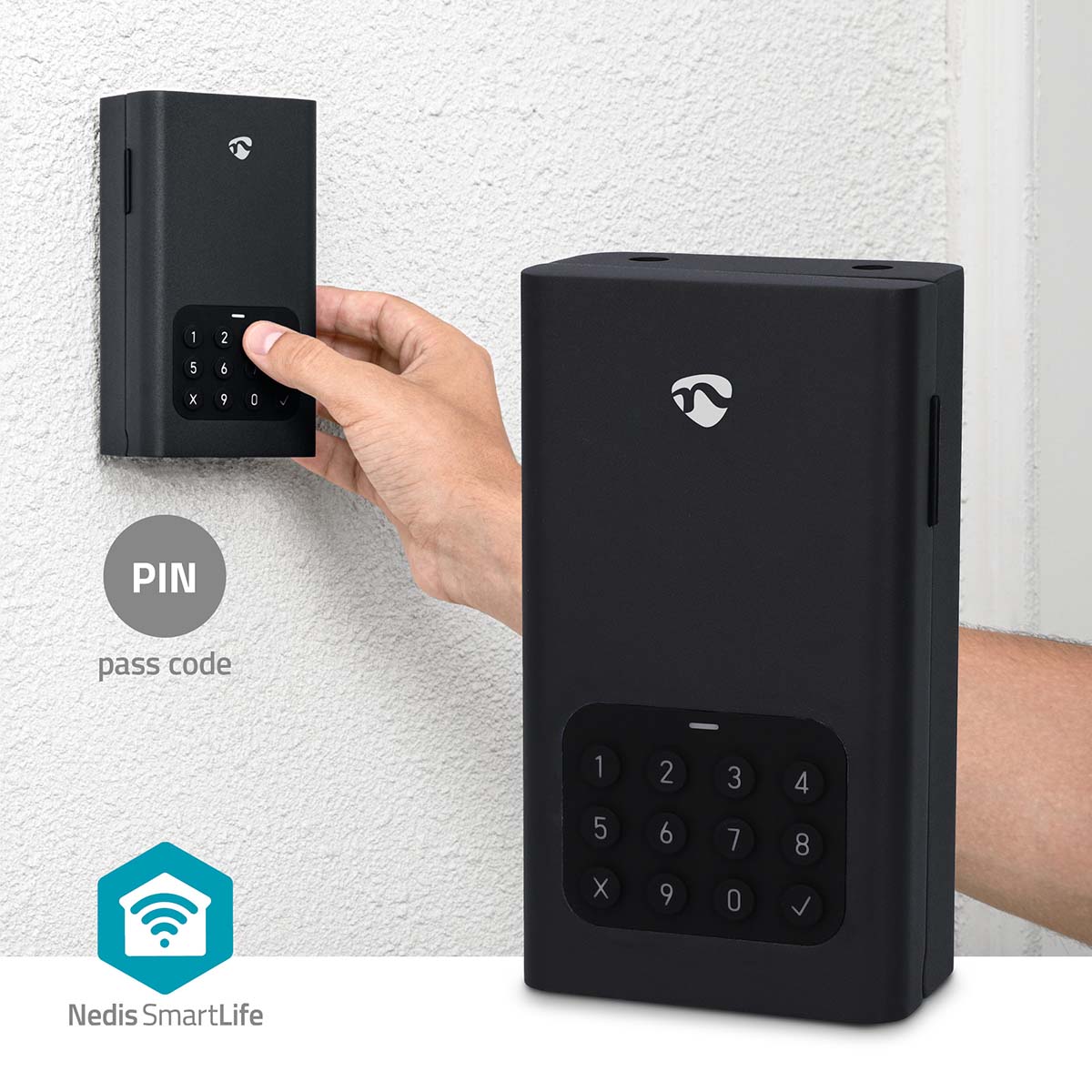 SmartLife Schlüsselbox | Schlüsseltresor | Bluetooth® | Aussenbereich | Tastensperre | IPX5 | Schwarz