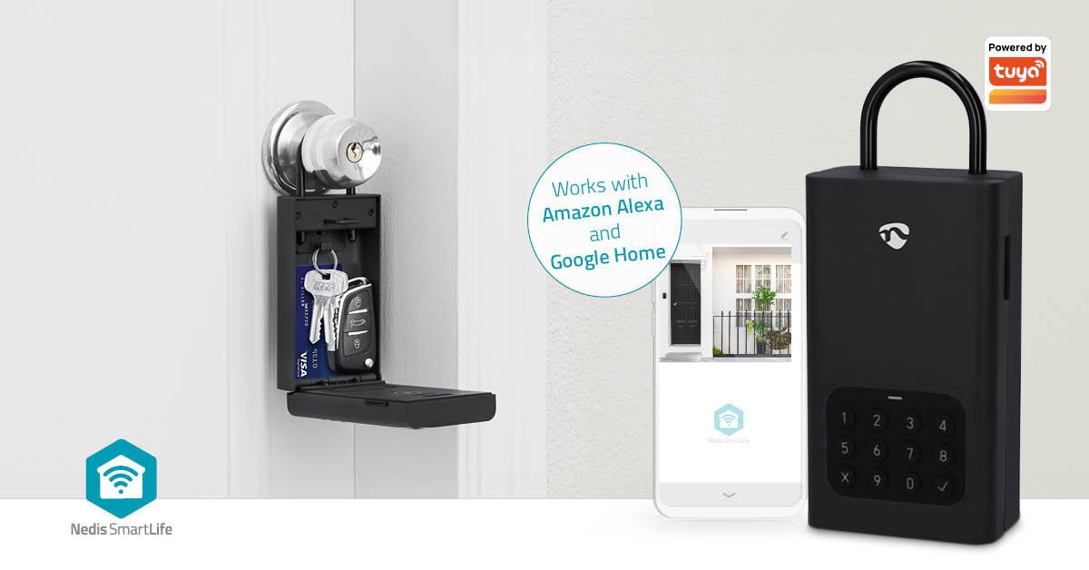 SmartLife Schlüsselbox | Schlüsseltresor | Bluetooth® | Aussenbereich | Tastensperre | IPX5 | Schwarz