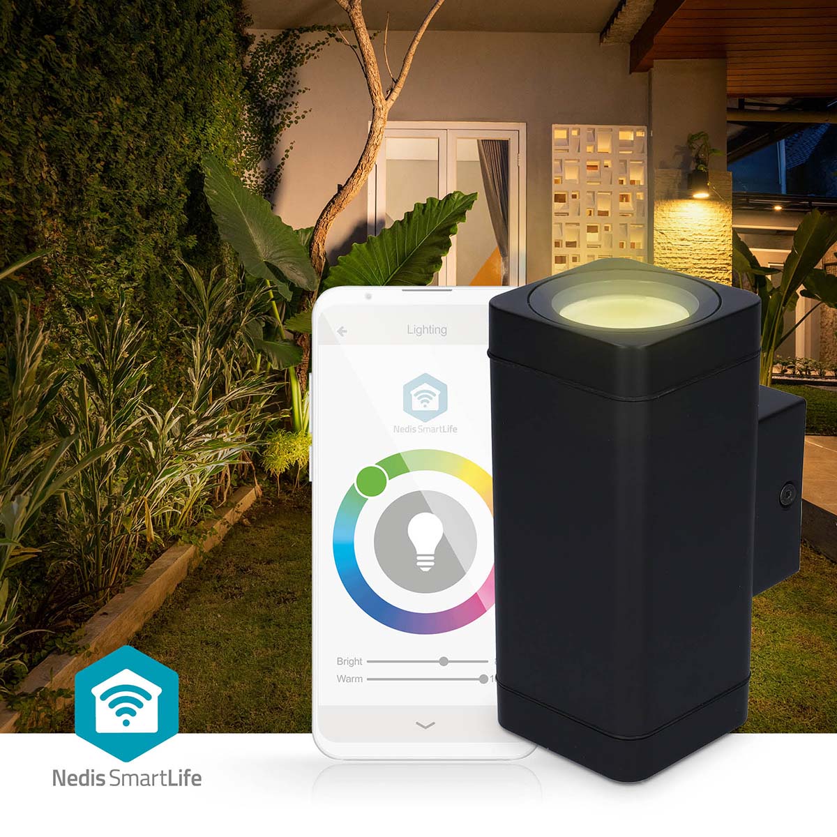 Smartlife-Außenleuchte | 760 lm | Bluetooth® | 8.5 W | Warm bis kühlen weiß | 2700 - 6500 K | ABS | Android™ / IOS
