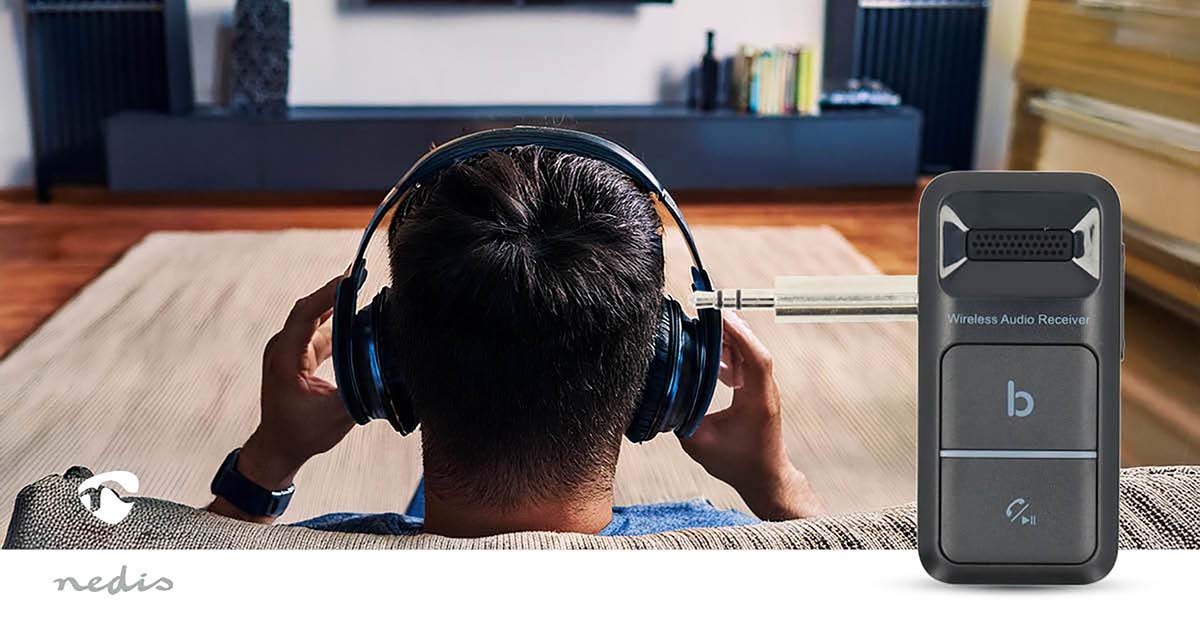 Bluetooth-Empfänger | Anschlüsse – Ausgang: USB-C™ Buchse / 3.5 mm | AAC / SBC | Automatische Ausschaltfunktion | Schwarz