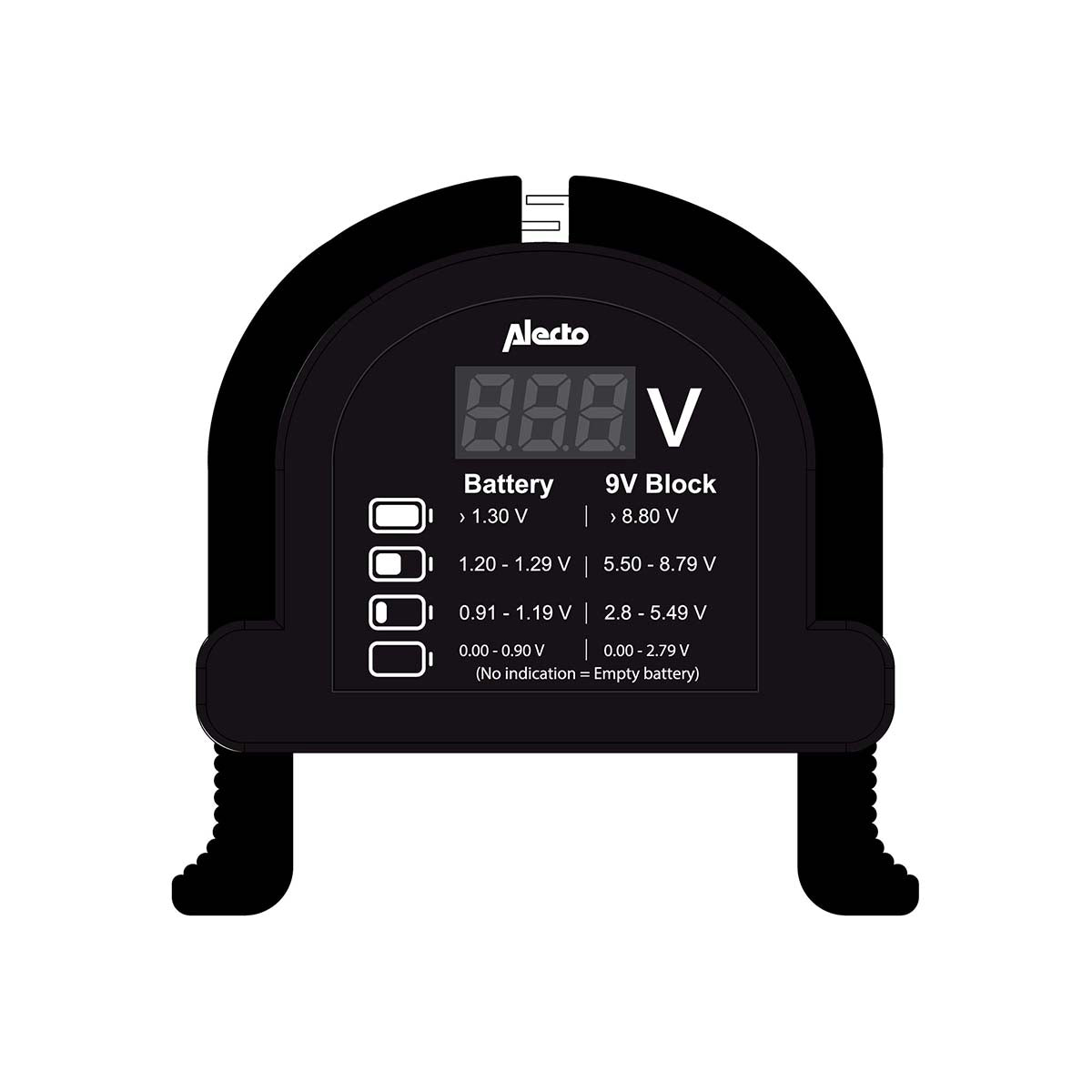 Batterietestgerät für AA-AAA-C-D-9V (PP3)-Knopfzelle