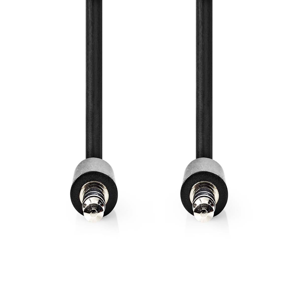 Stereo-Audiokabel | 3.5 mm Stecker | 3.5 mm Stecker | Vernickelt | 1.00 m | Rund | Schwarz | Label