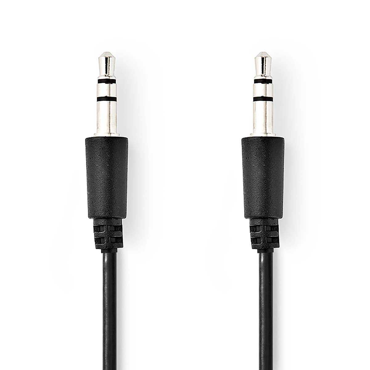 Stereo-Audiokabel | 3.5 mm Stecker | 3.5 mm Stecker | Vernickelt | 1.00 m | Rund | Schwarz | Label