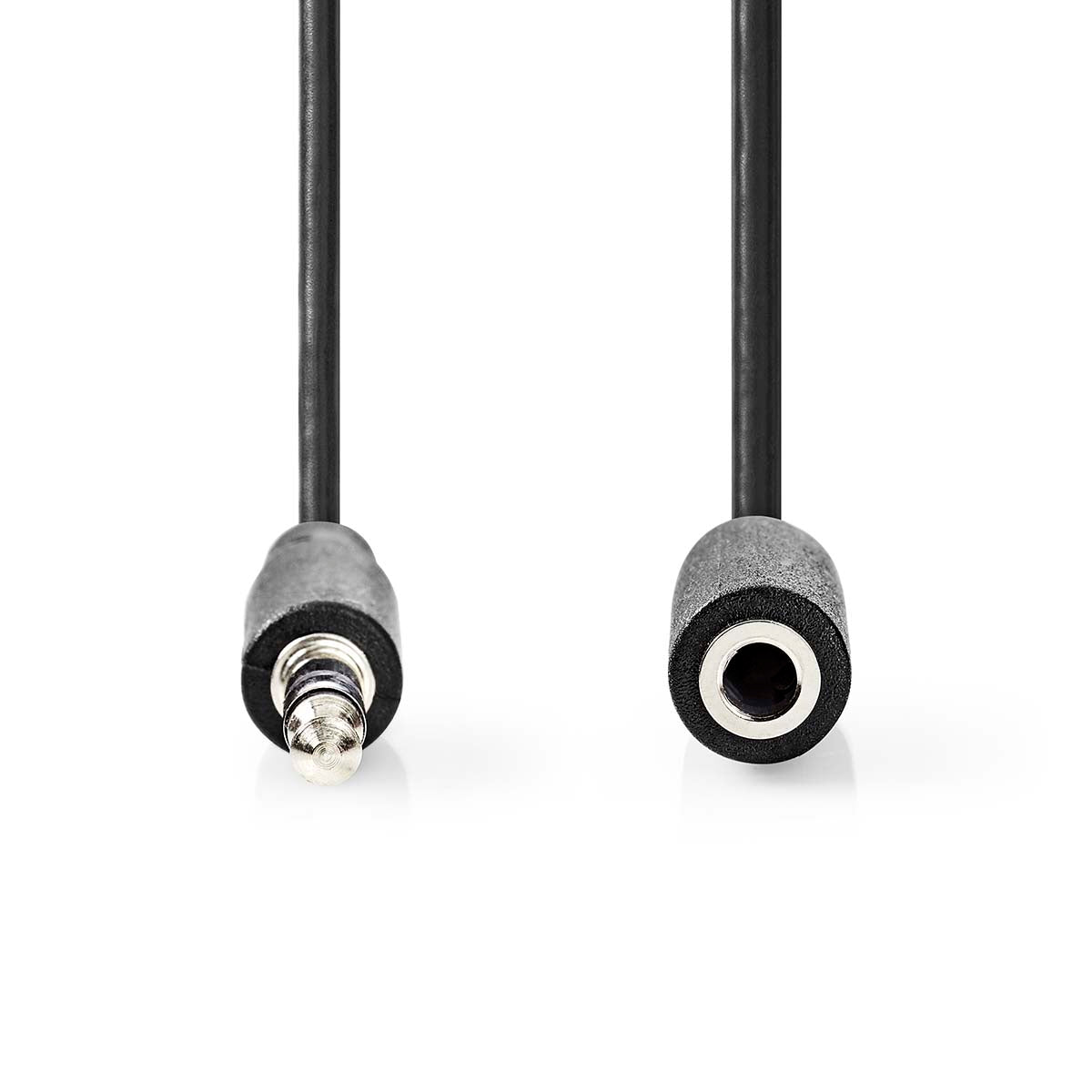 Stereo-Audiokabel | 3.5 mm Stecker | 3.5 mm Buchse | Vernickelt | 3.00 m | Rund | Schwarz | Label