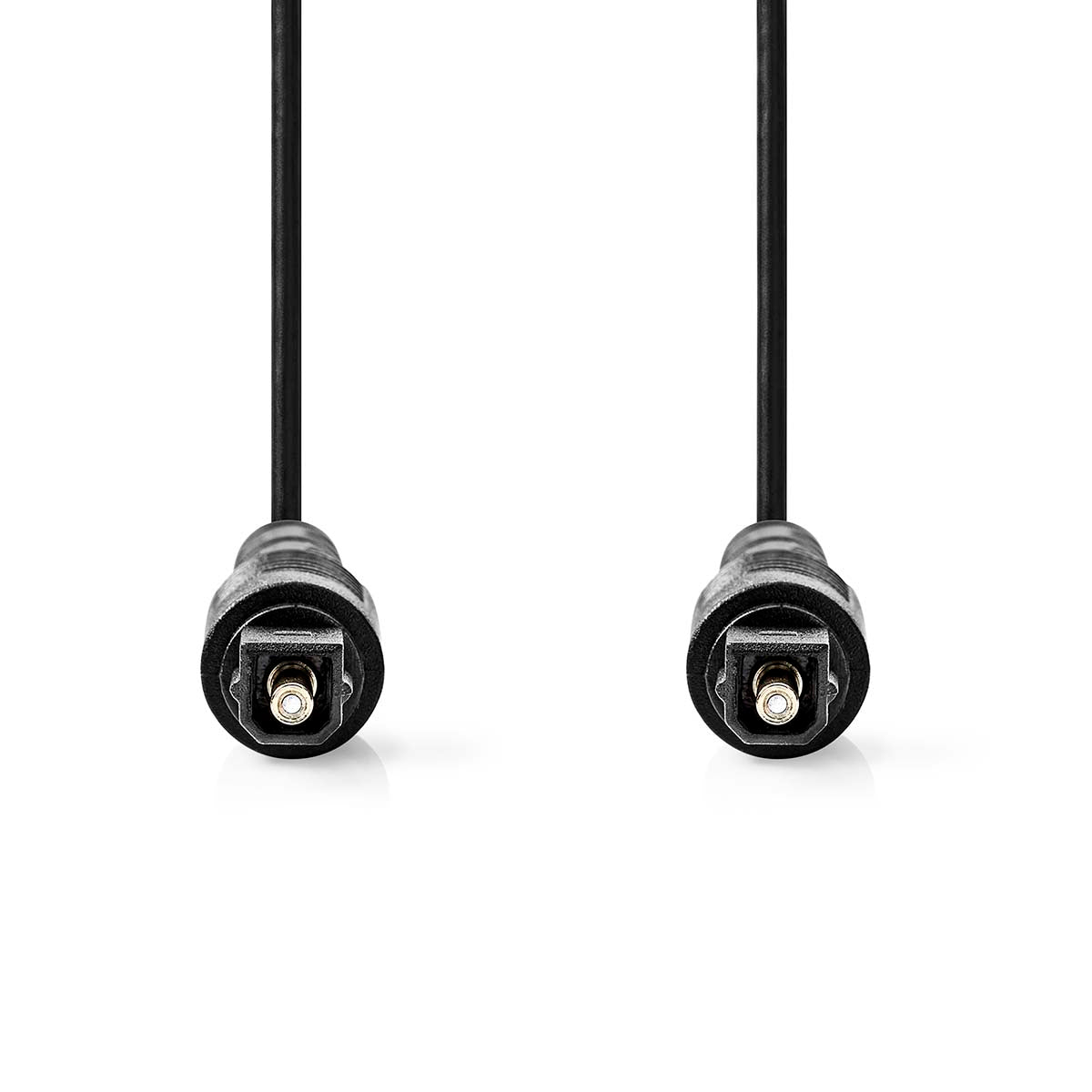 Optisches Audiokabel | Toslink Stecker | Toslink Stecker | 1.00 m | Rund | PVC | Schwarz | Label