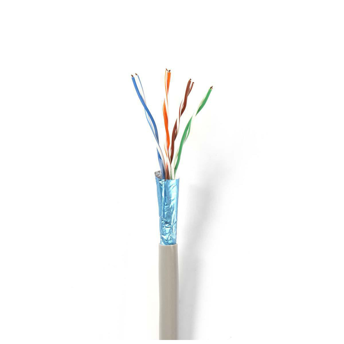 Netzwerk-Kabel Rollen | CAT6 | Litzenleitung | U/UTP | Kupfer | 50.0 m | Innenbereich | Rund | PVC | Grau | Kartonverpackung