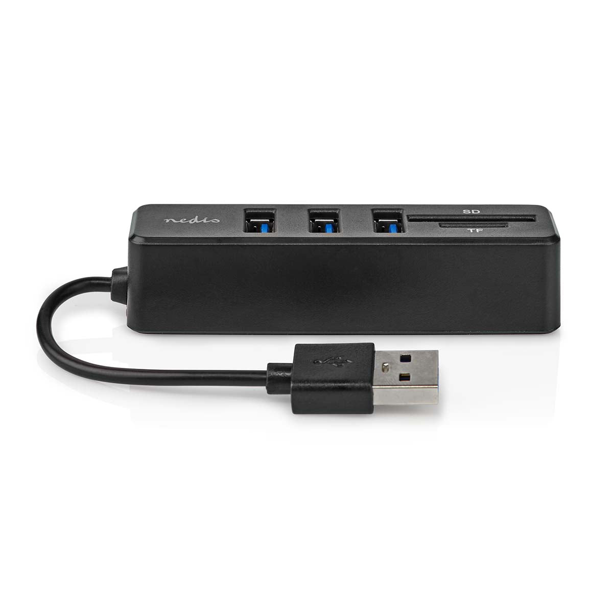 USB-Hub | 1x USB-A | 3x USB A Buchse | 5-Port port(s) | USB 2.0 | Stromversorgung über USB | SD & MicroSD