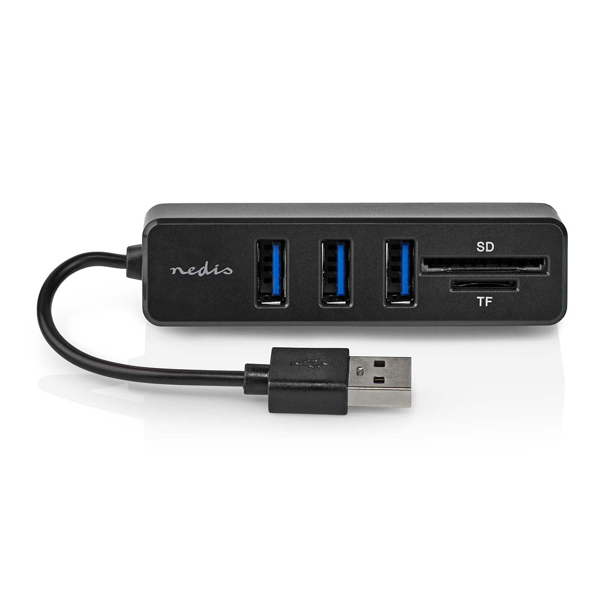 USB-Hub | 1x USB-A | 3x USB A Buchse | 5-Port port(s) | USB 2.0 | Stromversorgung über USB | SD & MicroSD