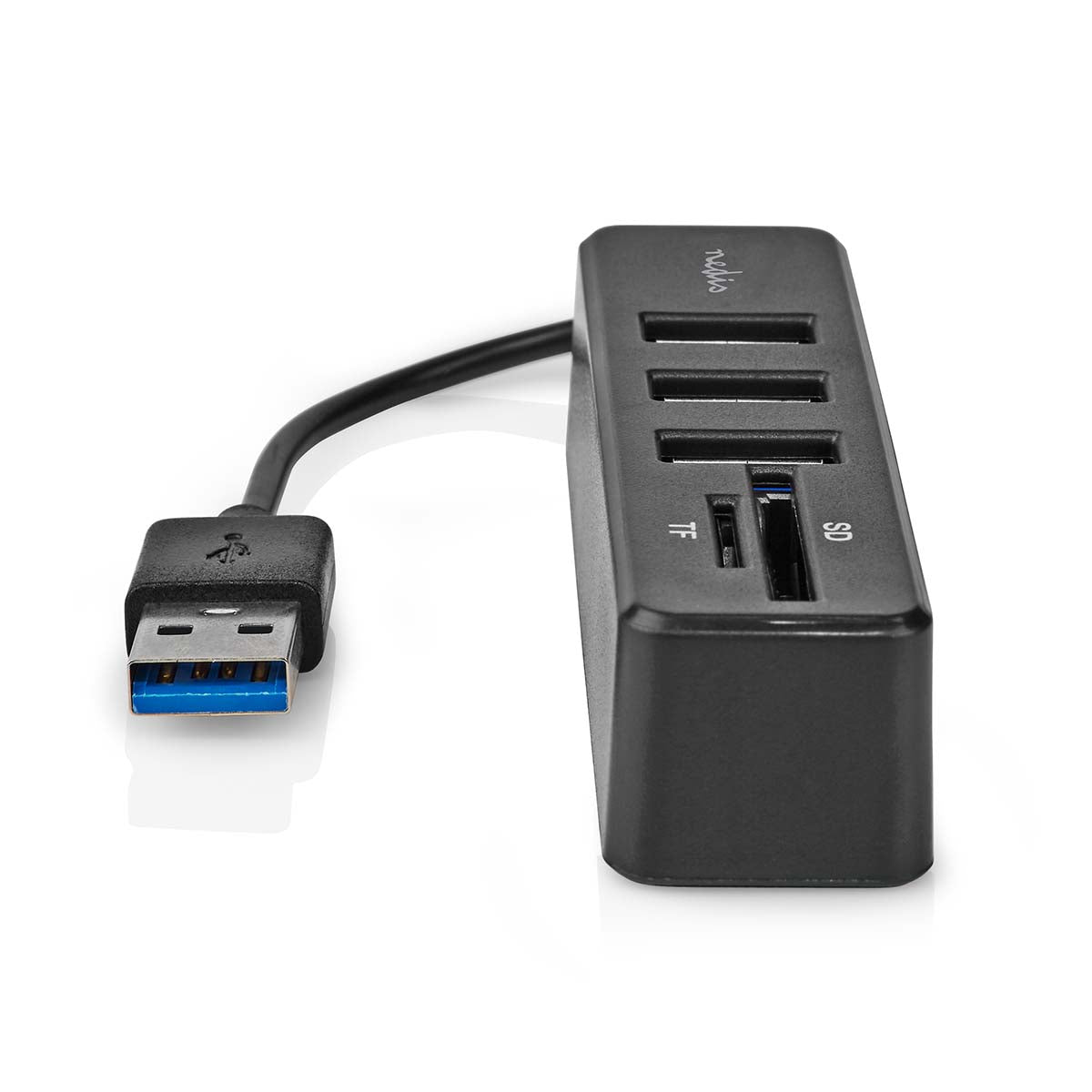 USB-Hub | 1x USB-A | 3x USB A Buchse | 5-Port port(s) | USB 2.0 | Stromversorgung über USB | SD & MicroSD