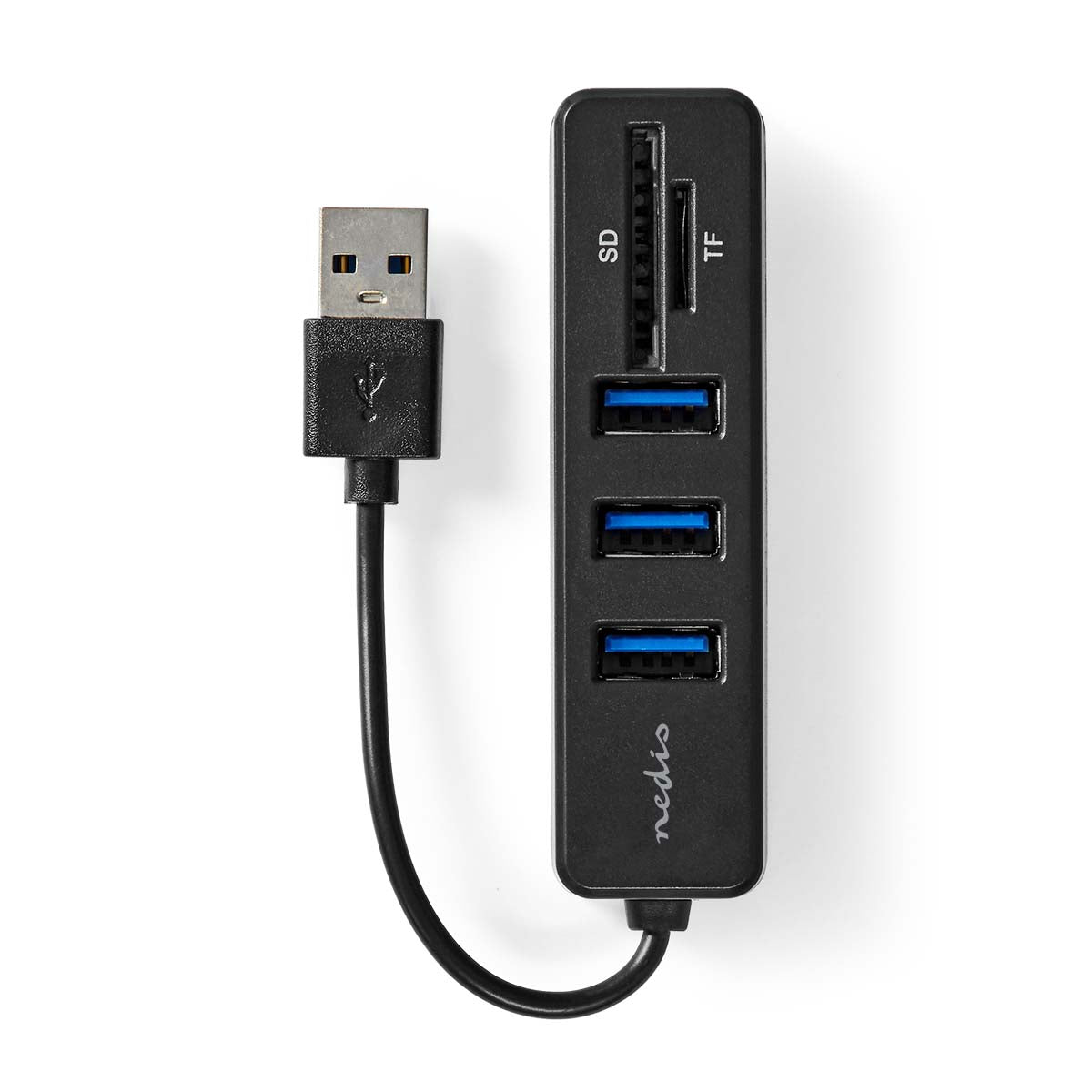 USB-Hub | 1x USB-A | 3x USB A Buchse | 5-Port port(s) | USB 2.0 | Stromversorgung über USB | SD & MicroSD