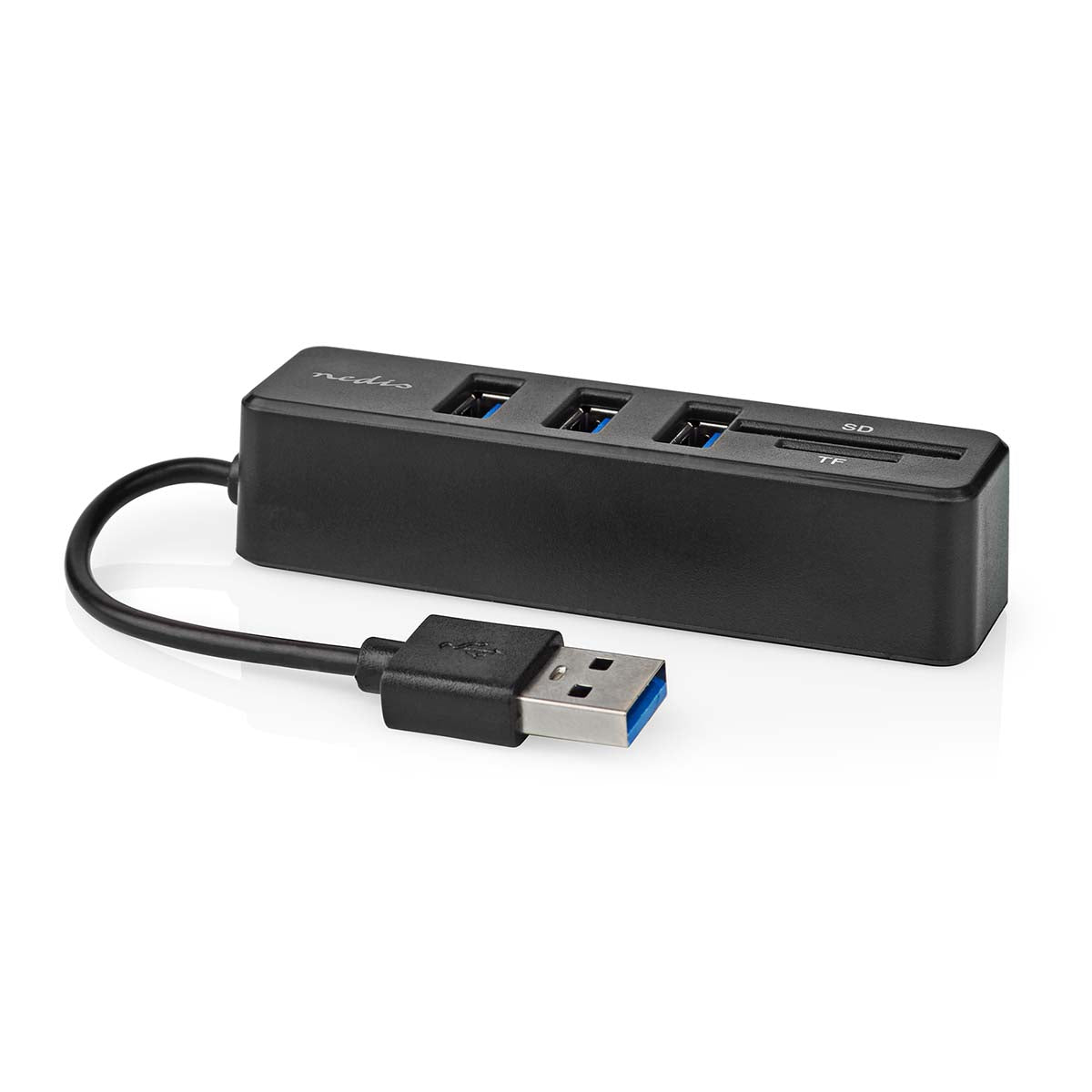 USB-Hub | 1x USB-A | 3x USB A Buchse | 5-Port port(s) | USB 2.0 | Stromversorgung über USB | SD & MicroSD