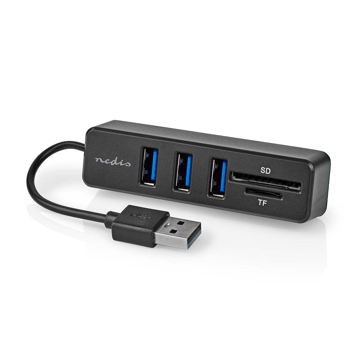 USB-Hub | 1x USB-A | 3x USB A Buchse | 5-Port port(s) | USB 2.0 | Stromversorgung über USB | SD & MicroSD